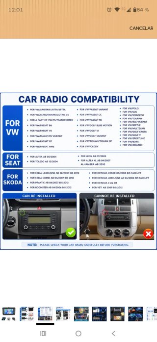 Radio MP5 Car Play Golf 5
