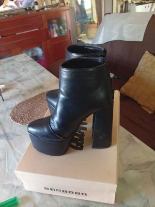 Botines de plataforma negros