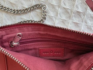 Bolso Eseoese Rojo Piel Cadena