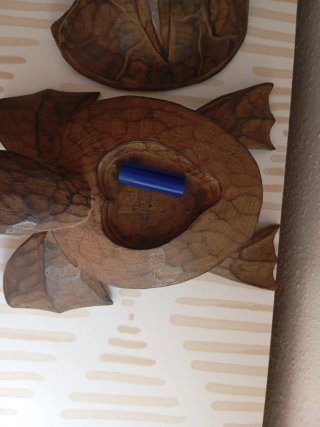 Caja tortuga de madera decorativa