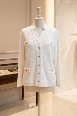 Chaqueta Tipo Chanel Blanca Talla XL