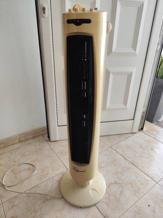 Oferta! Ventilador Torre Elegante Beige/Negro.