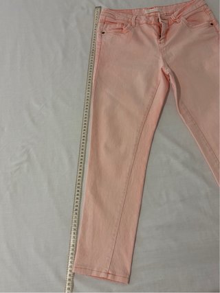 Vaquero pitillo rosa de mujer talla 36