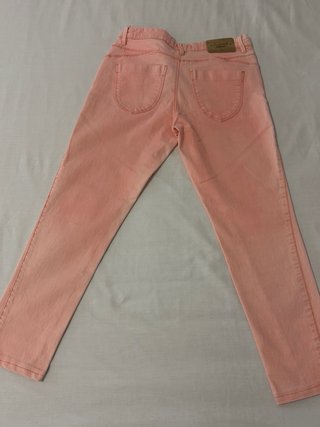 Vaquero pitillo rosa de mujer talla 36