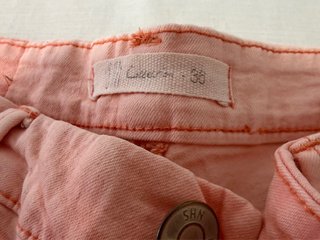 Vaquero pitillo rosa de mujer talla 36