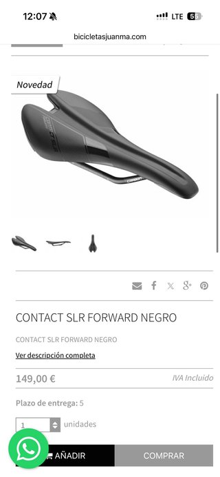 Giant Contact SLR Forward Carbono Sillin
