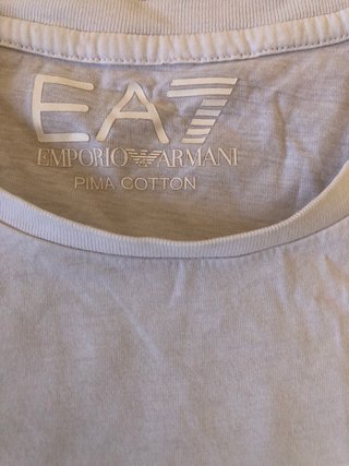 Camiseta EA7 Emporio Armani Alg. Pima Blanca XS