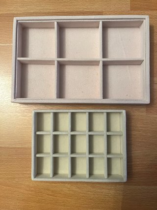 Organizador de Joyas Beige y Rosa