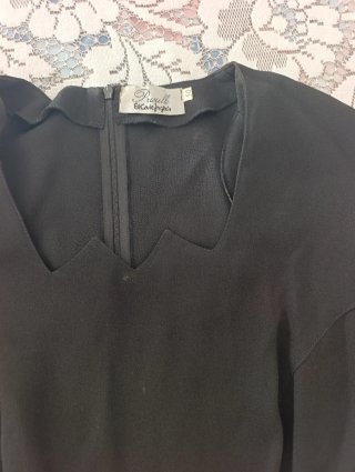 Vestido fiesta negro lentejuelas encaje