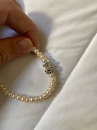 Pulsera Tous Perlas Oso Plata de Niño