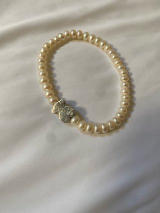 Pulsera Tous Perlas Oso Plata de Niño