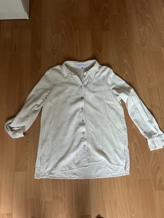 Camisa beige manga larga