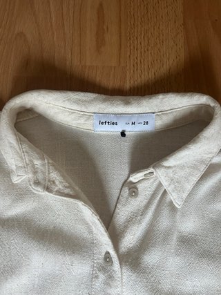 Camisa beige manga larga