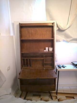 Escritorio antiguo madera secretaria RARO
