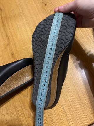 Sandalias Mules Birkenstock Cuña Piel Negra Talla