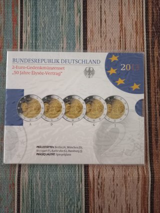 Alemania 6 Carteras 2€ Conmemorativos Proof