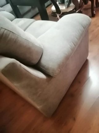 Sofá 2 plazas tela gris