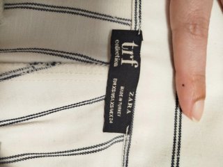 Pantalón ZARA de rayas blanco y negro