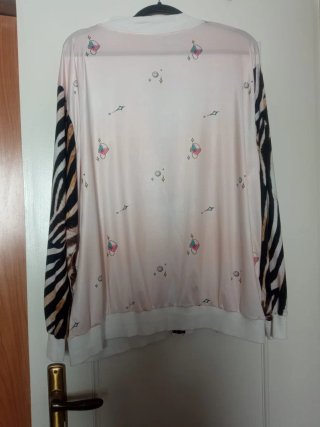 Bomber Jacket Multicolor con Estampado Animal Prin