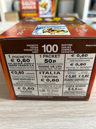 Caja Vacía Panini Mundial Sudáfrica 2010