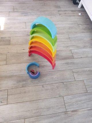 Arco Iris Montessori Madera Colores