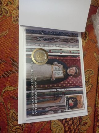 2 euros Vaticano 2024 santo tomas Aquino 750