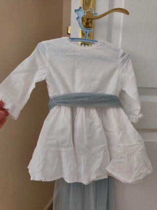 Vestido niña blanco para celebraciones