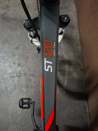 Bicicleta Rockrider Gris Naranja