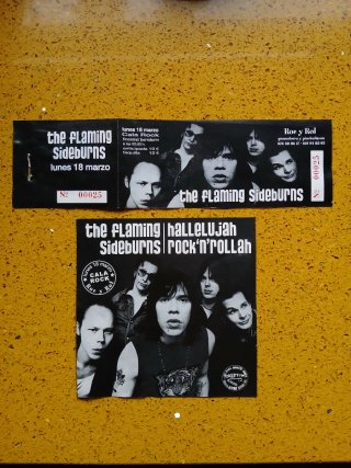 Hellacopters / Flaming Sideburns (postal+flyers)