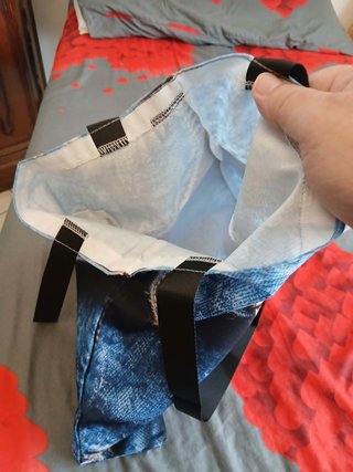 Borsa tote effetto vintage