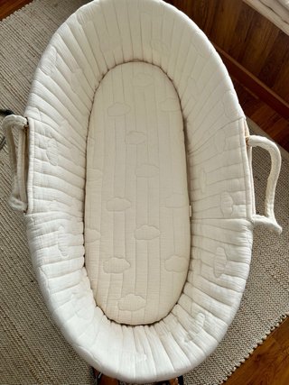 Moisés mimbre con soporte balancín
