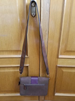 Bolso Paco Martínez marrón y granate