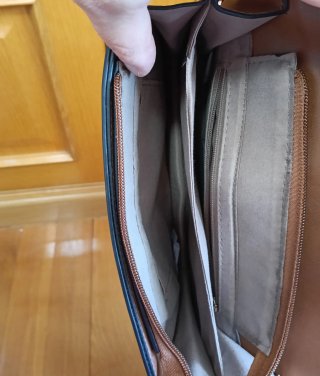 Bolso Paco Martínez marrón y granate