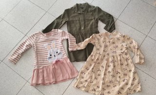 Lote 3 vestidos invierno niña