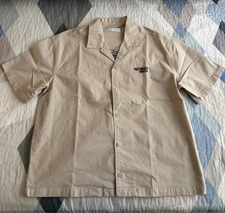 Camisa Bershka Beige Manga Corta Talla S