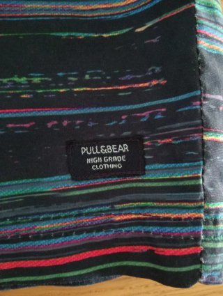 Bañador Pull&Bear rayas multicolor.