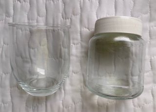 Lote 7 vasos de cristal y bote