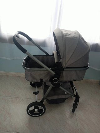 Carrito de bebé 3 en 1 gris