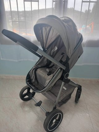 Carrito de bebé 3 en 1 gris