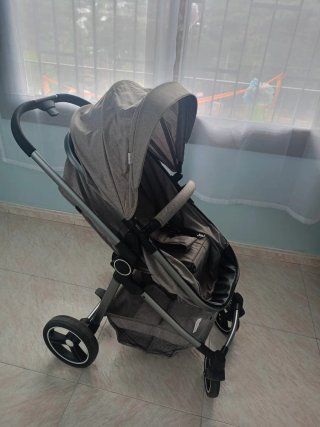 Carrito de bebé 3 en 1 gris