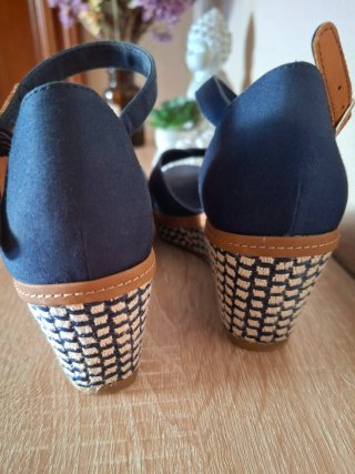 Sandalias cuña Tommy Hilfiger azul T36