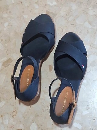 Sandalias cuña Tommy Hilfiger azul T36