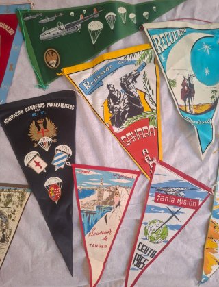 Lote 16 banderines antiguos
