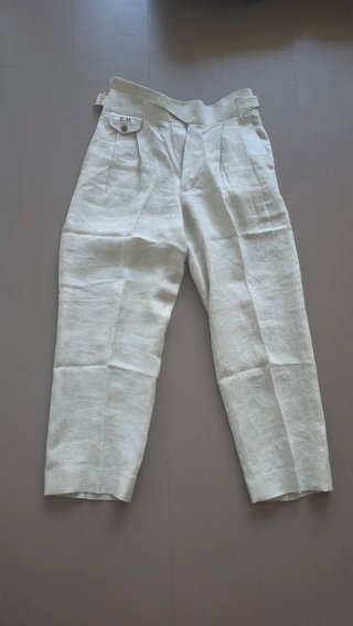 Pantalón Gurkha 100% Lino Beige