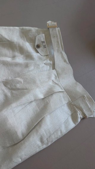 Pantalón Gurkha 100% Lino Beige
