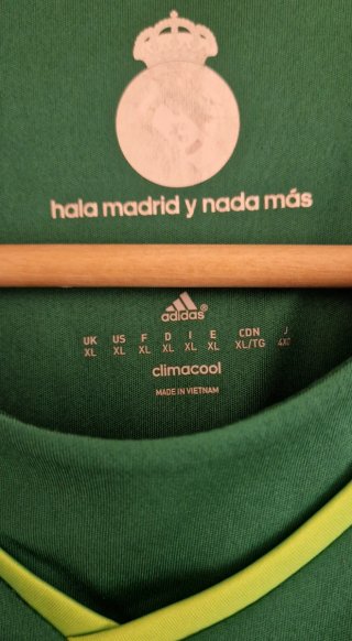 Camiseta Real Madrid Adidas Verde Talla M