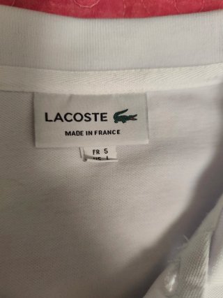 Polo Lacoste Blanco Talla M