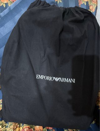 Mochila Emporio Armani azul marino de piel