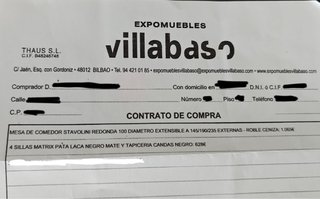 Mesa comedor redonda y 4 sillas