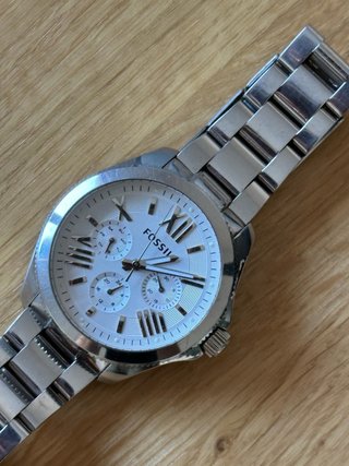 Relógio Fossil Feminino Prata e Branco